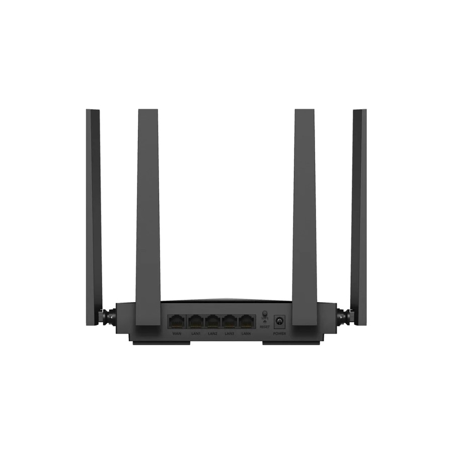 Cudy WBR3000UAX — задняя панель: WAN, 4× LAN, WPS/RESET, питание