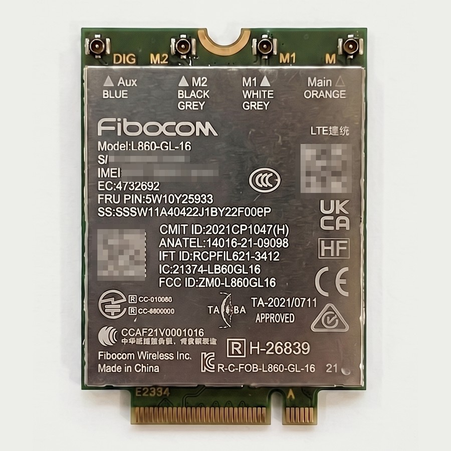 Fibocom L860-GL-16 — плата модуля M.2 внутри корпуса