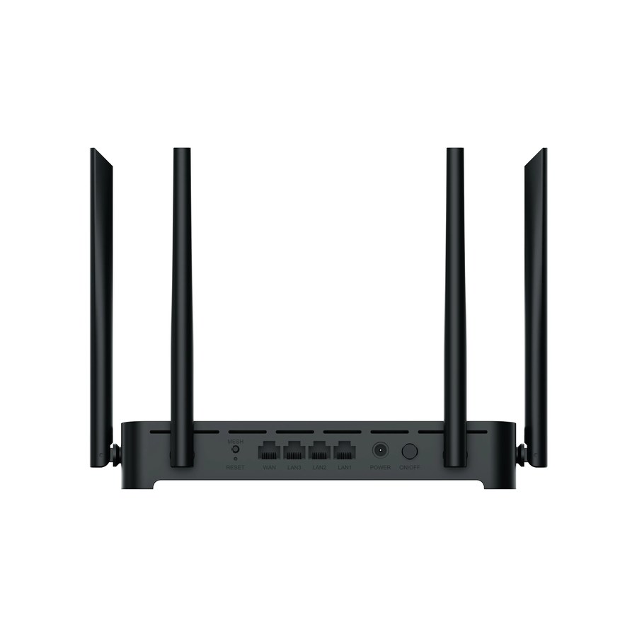 netis NX31 — задняя панель: MESH/RESET, WAN, 3× LAN, питание, ON/OFF