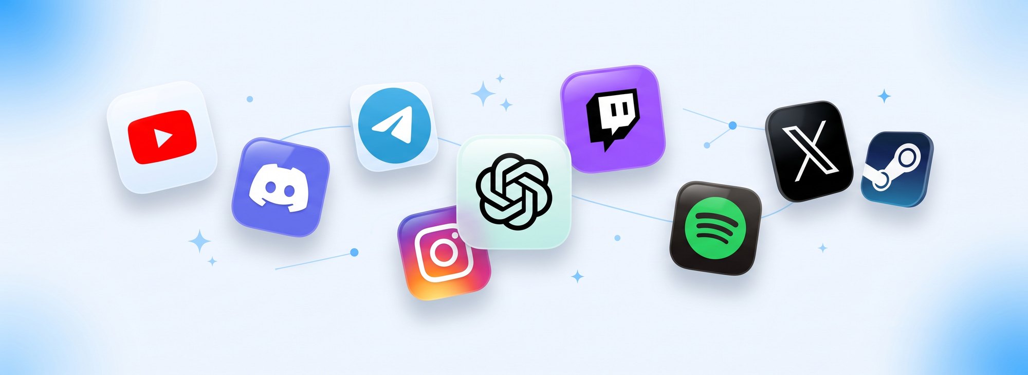 Сервисы, которые снова работают: YouTube, Discord, Telegram, Instagram, ChatGPT, Twitch, Spotify, X, Steam